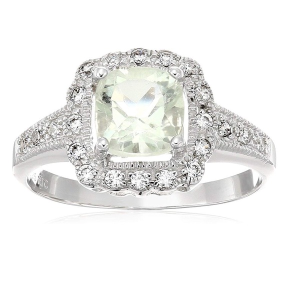 Sterling Silver Green Amethyst Ring (1.10 CT) - Picture 5 of 6